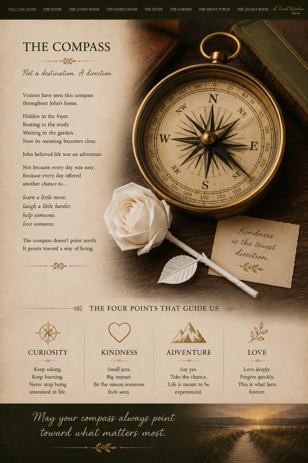 Full illustrated page for The Compass